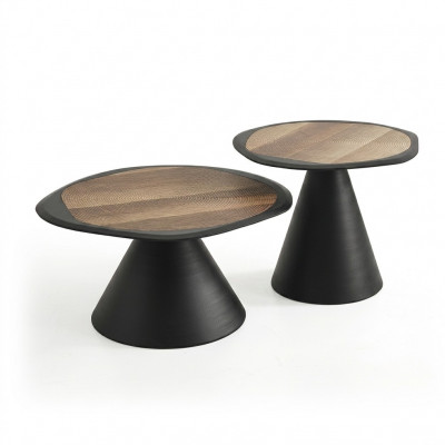 Niewentdësch Dëscher Designer Niewentdësch Couchtisch Set 2 Stéck.
