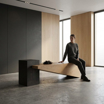 Kaffisdësch Holz Couchtisch Bäikësch Dësch Wunnzëmmer Couchtischen