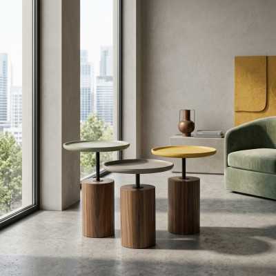 Design Couchtischen Kaffisdëscher Ronn Dësch Holz Dëscher Wunnzëmmer Nei