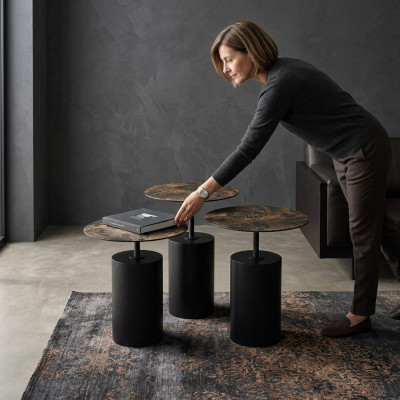 Luxuriéist Designer-Set aus 3 Salondëscher fir d'Wunnzëmmer