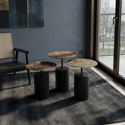 Luxuriéist Designer-Set aus 3 Salondëscher fir d'Wunnzëmmer