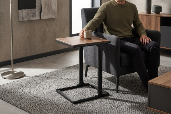 Couchtisch Kaffisdësch Niewendësch Design Braun Wunnzëmmertësch