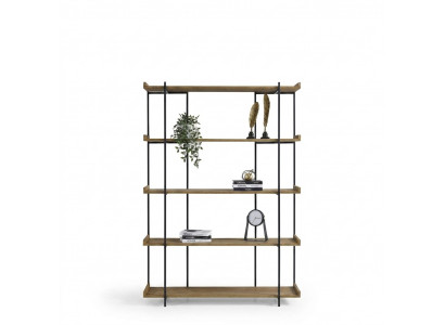 Steeregal Regal Bicherchaf Bicheregal Wunnzëmmer Holz Design Nei