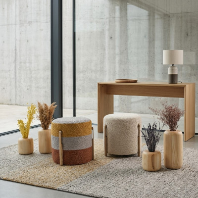 Grupp Hocker Polyester Wunnzëmmer Sëtz Stoff Luxus Sëtzer 2tlg. Nei