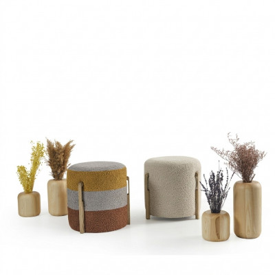 Grupp Hocker Polyester Wunnzëmmer Sëtz Stoff Luxus Sëtzer 2tlg. Nei