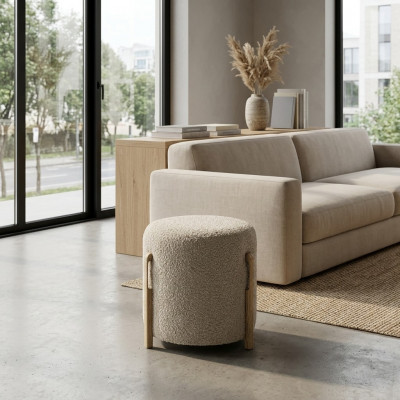 Hocker Ronn Pouf Foussocker Hocker Polsterhocker Sëtzocker Hocker