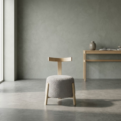 Moderne Fauteuil Stull 1x Iesszëmmer Lounge Sëtz Polsterstull Textil Nei