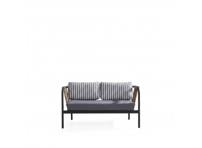Sofa 2 Sëtzer Luxus Sofasen Modern Stoff Miwwelen Design Gro Bank Designer