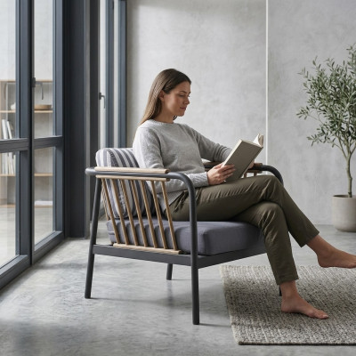 Sesseldesign Sëtz Luxus Gro Textil Sëtz Luxus Polster Miwwelen Design