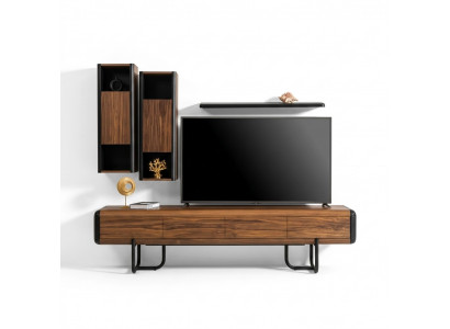 Wunnwand Schaf Regal Schief Wunnwänn Sideboard Dësch 5dëleg.