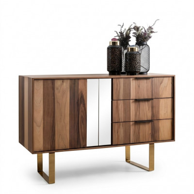 Luxuriéis Kommode mat Spigel fir Schlofzëmmer am modernen Stil