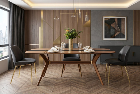 Iessdësch Design Miwwelen Iesszëmmer Dësch Luxus Italienesche Stil Holzdësch Dëscher