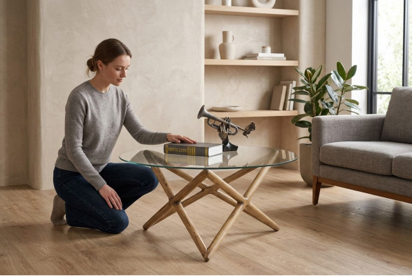 Canapé Dësch Miwwelen Luxus Bäistelltisch Holz Modern Wunnzëmmer Design