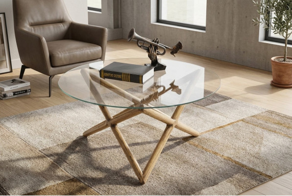 Canapé Dësch Miwwelen Luxus Bäistelltisch Holz Modern Wunnzëmmer Design
