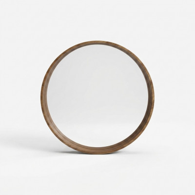 Spigel Klassesche Holz Mauerespigel Spigeldesign Braun Wunnezëmmer Nei