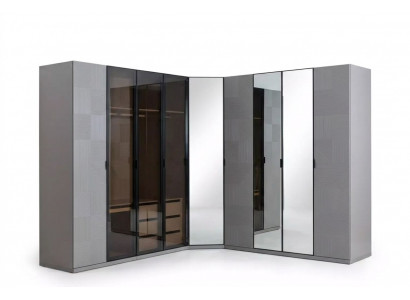 Eckschaf, Kleederschaf, Schaf, Luxus Holz Design Miwwelen, Schlofzëmmer, Gro.
