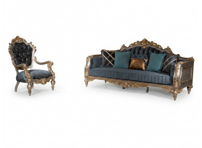 Sofagarnitur 3+1 Sëtz Couch Sëtz Polster Couchtisch 3tlg. Set Garnitur Miwwelen