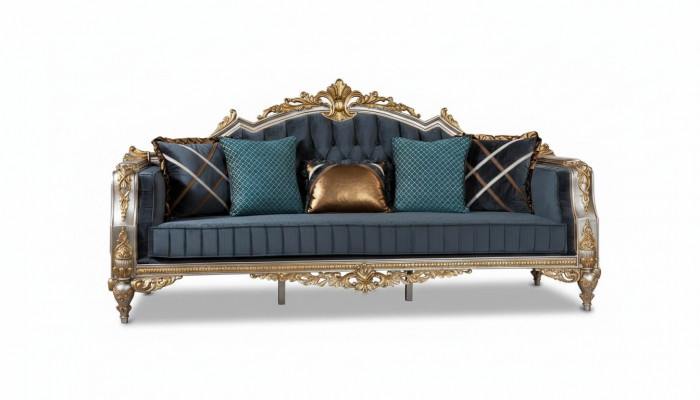 Designer 3-Sëtz Sofa am klassesche Stil fir d'Wunnzëmmer
