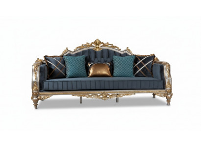 Designer 3-Sëtz Sofa am klassesche Stil fir d'Wunnzëmmer