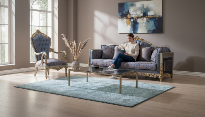 Barock Sofa Chesterfield 3+1 Sëtzer Dësch Sofagarnitur Miwwelen Polster