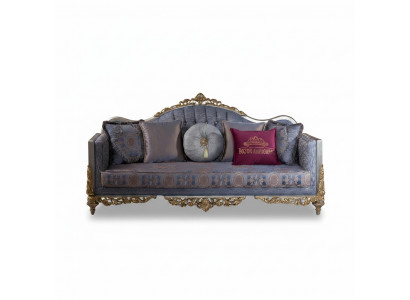Design-Sofa 3-Sëtzer Polster Luxus Klassiker Textil-Sofaen Chesterfield