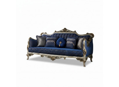 Exquisite klassesch Sofa fir d'Wunnzëmmer mat gëllene Musteren