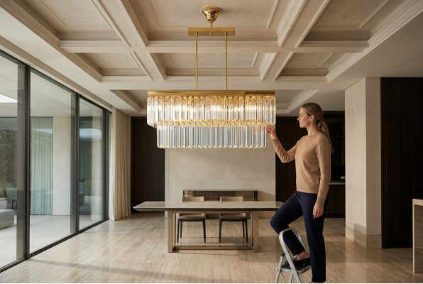 Krounluucht Kristall Modern Plafongsliicht Luxus Wunnzëmmer