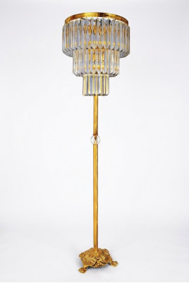 Stehlampe Luuchten Gold Miwwelen Luucht Steh Wunnzëmmer Nei Modern