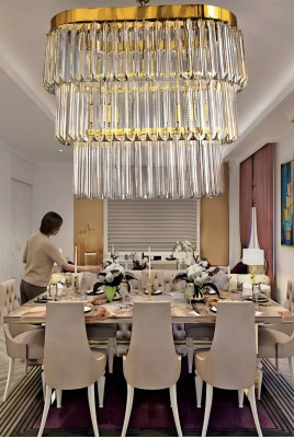 Kranluchter Messing Plafongluuchten Wunnzëmmer Design Luxus Modern