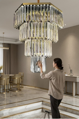 Lüster Stil Modern Plafongslampe Design Luxus nei Gold
