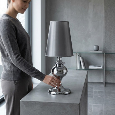 Dëschlampe Lieslampe Luucht Nuetsdëschluucht Gro Metall Wunnzëmmer