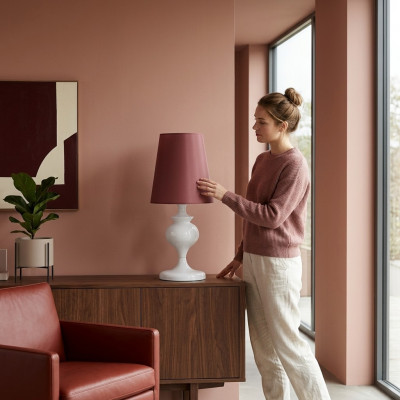 Wunnzëmmer Dëschluucht Design Luucht Lampe Luxus nei rout