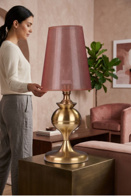 Dëschluucht Design Luucht Modern Beliichtung Dësch Nei rout Luxus