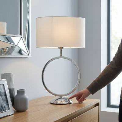 Wunnzëmmer Dëschtlampe Nuetsdëschlampe Luucht nei wäiss Faarf