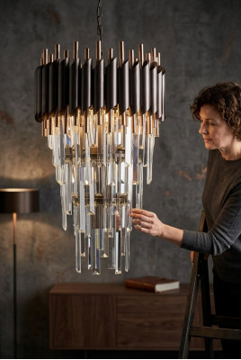 Kroun-Luucht Wunnzëmmer Plafongsliicht Plafonglampe Lüster Modern Luuchten