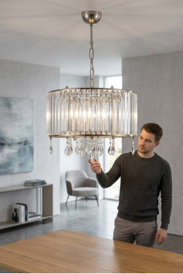 Kronleuchter Kristall Modern Luster Hänkelucht Design Wunnzëmmer nei