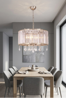 Kronleuchter Kristall Modern Luster Hänkelucht Design Wunnzëmmer nei