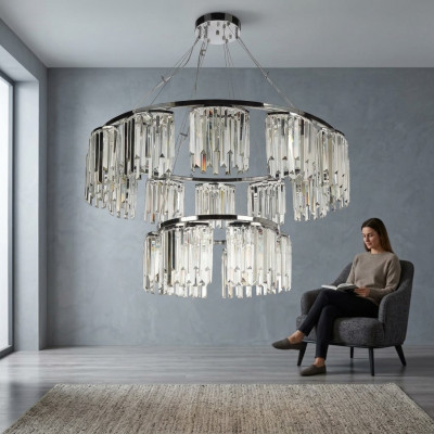 Lüster Plafongslampe Modern Ronn Lampe Kristall Design Luuchten
