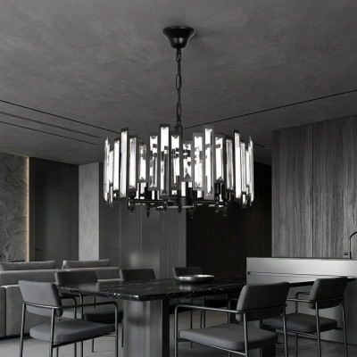 Designer Luuchten Sëlwer Käerzelkroun Luucht Modern Luucht Ronn Luuchten