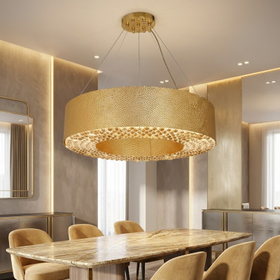 Krouneliichter Modern Gold Wunnzëmmer Beliichtung Plafongliicht Lampe