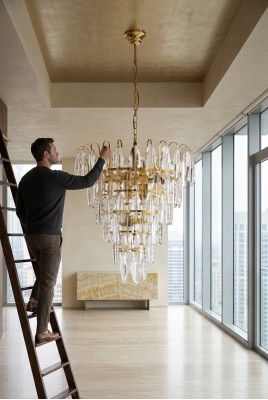 Krounluucht Luucht Luucht Hängluucht Wunnzëmmer nei Modern Gold