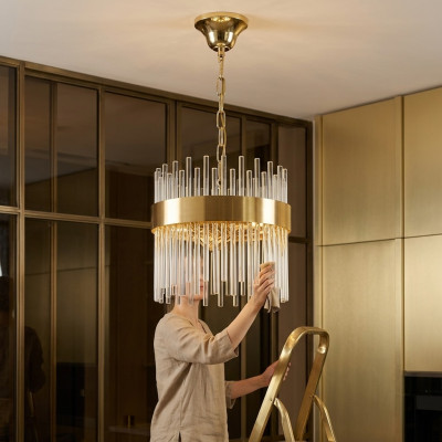 Plafongsliichter Schéine Luucht nei Wunnzëmmer Modern Gold