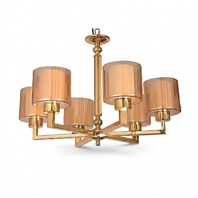 Krouneliichter Stil Modern Wunnzëmmer Luucht schéin Gold nei Schlofkummer