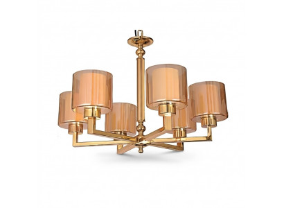 Krouneliichter Stil Modern Wunnzëmmer Luucht schéin Gold nei Schlofkummer
