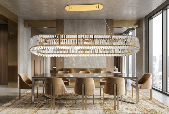 Dëschlamp Krounluucht Kristallluucht Luucht Luuchten Krounluucht Oval