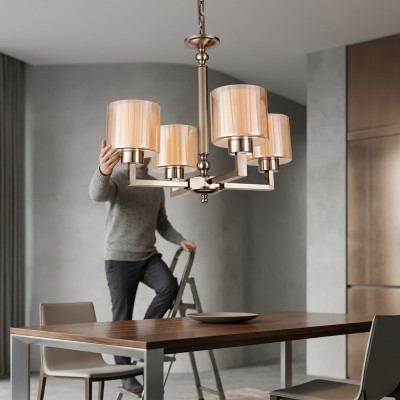 Plaffongslampe Stil Modern Luucht Glass Wunnzëmmer Lampe Schlofzëmmer