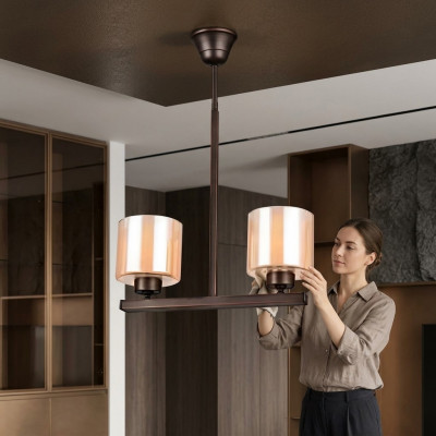 Plafongsliichter Stil Modern Luxus Krouneliichter Glas Wunnzëmmer Luucht nei