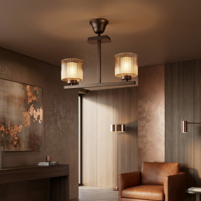 Plafongsliichter Stil Modern Luxus Krouneliichter Glas Wunnzëmmer Luucht nei