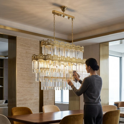 Kronleuchter Modern Gold Hängeleuchte Pendel Wunnzëmmer Luxus
