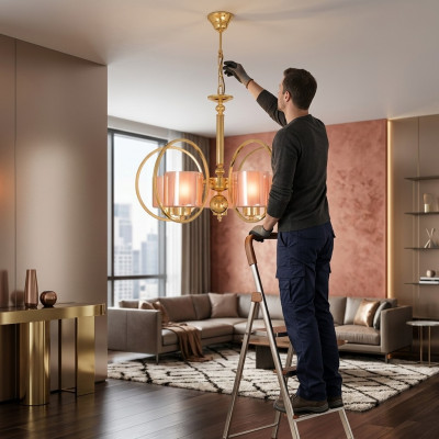 Deckenlampe Hängeleucht Wohnzimmer nei Lüster Glas Luxus